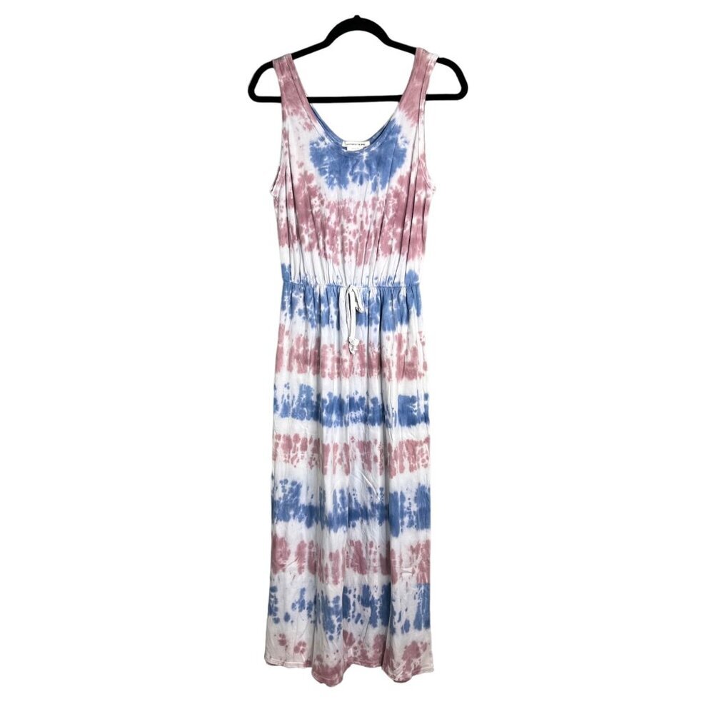 NWOT Caution To‎ The Wind Tie Dye Jumpsuit Romper Cropped Blue Pink White Small